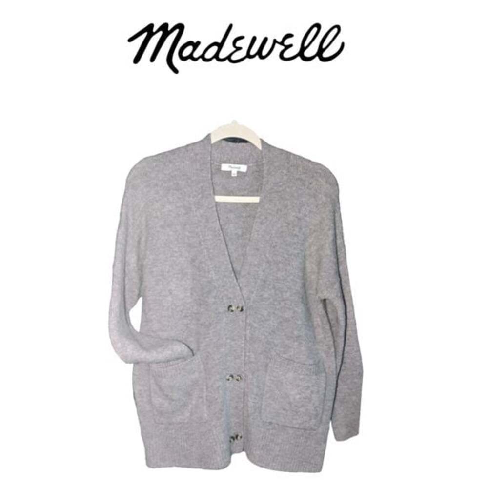 New Madewell Allston Alpaca Wool Blend Double ButtonCardigan Sweater (Oversized)